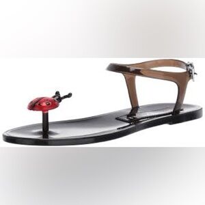 KATY PERRY 9 Geli Sandals Ladybug Ankle Strap Toe Flat Summer Slingback Sandal